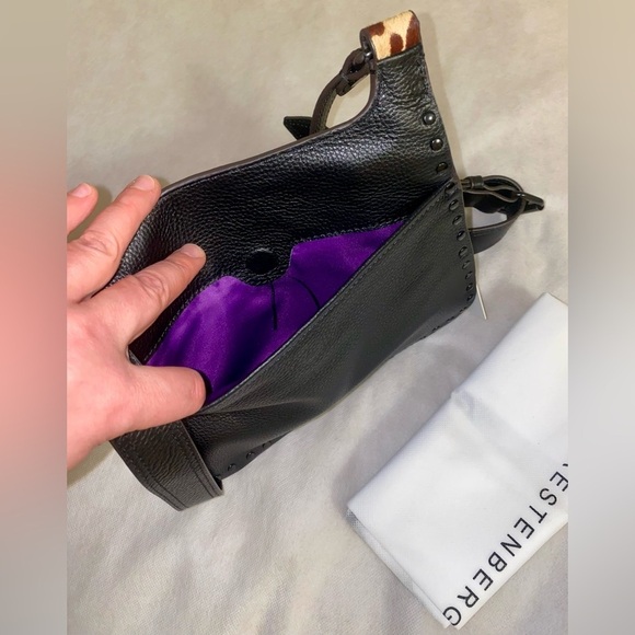 Aimee Kestenberg Brown and Black Crossbody Bag with Leopard Print - Picture 6 of 6